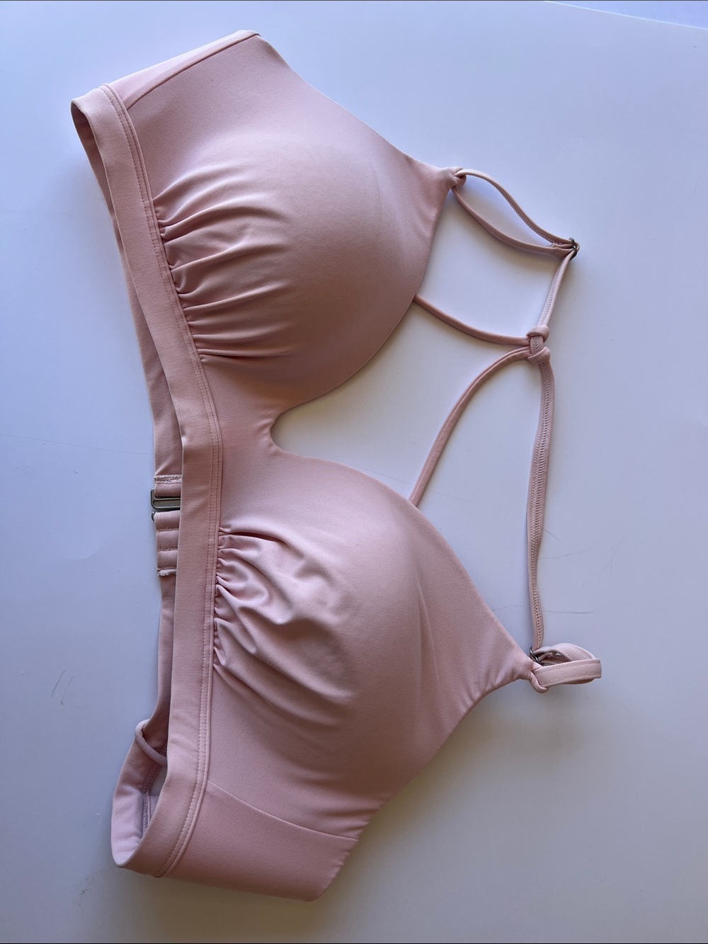 Athleta Light Blush Wireless Bra with Adjustable Straps